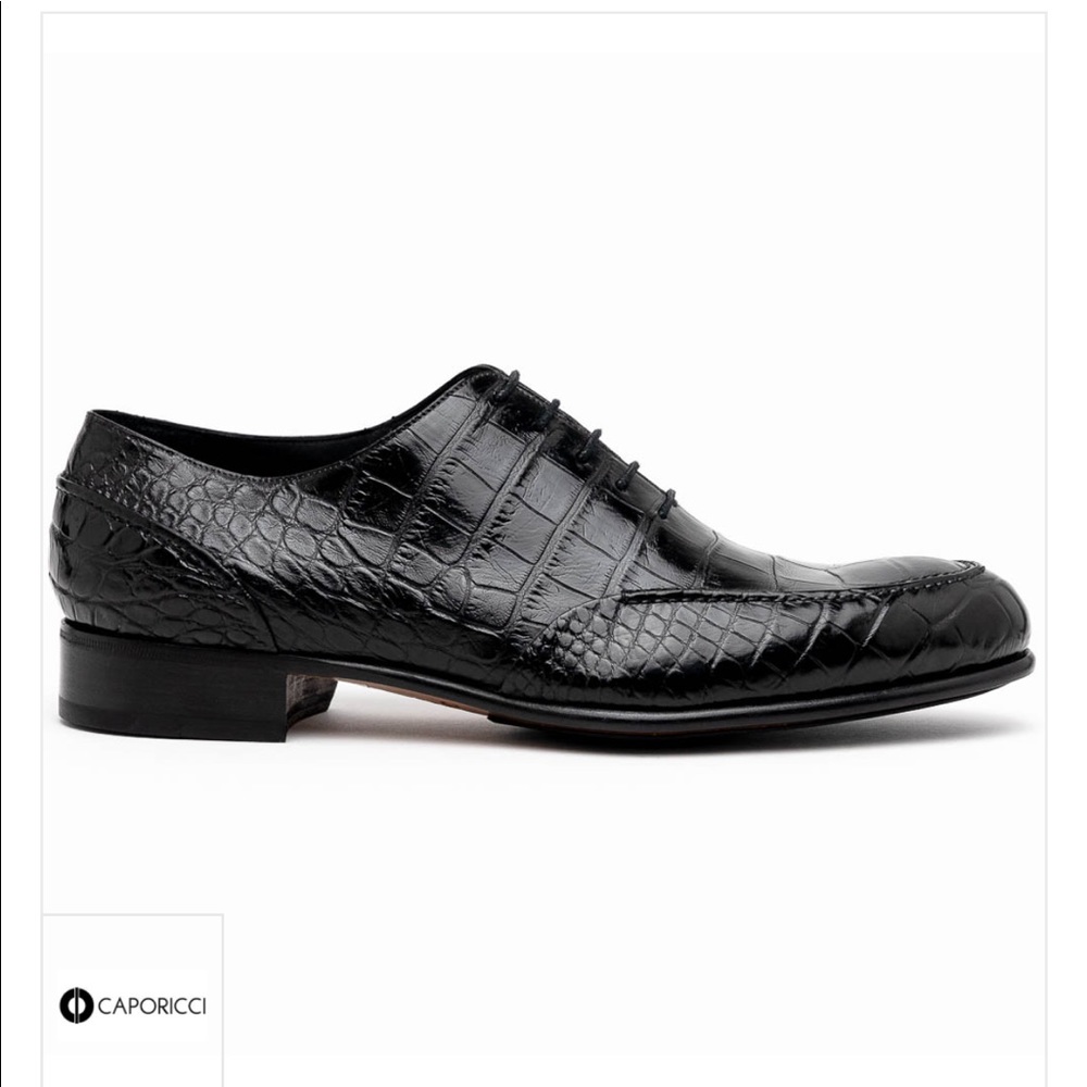 Caporicci 3319 Genuine Alligator oxfords black